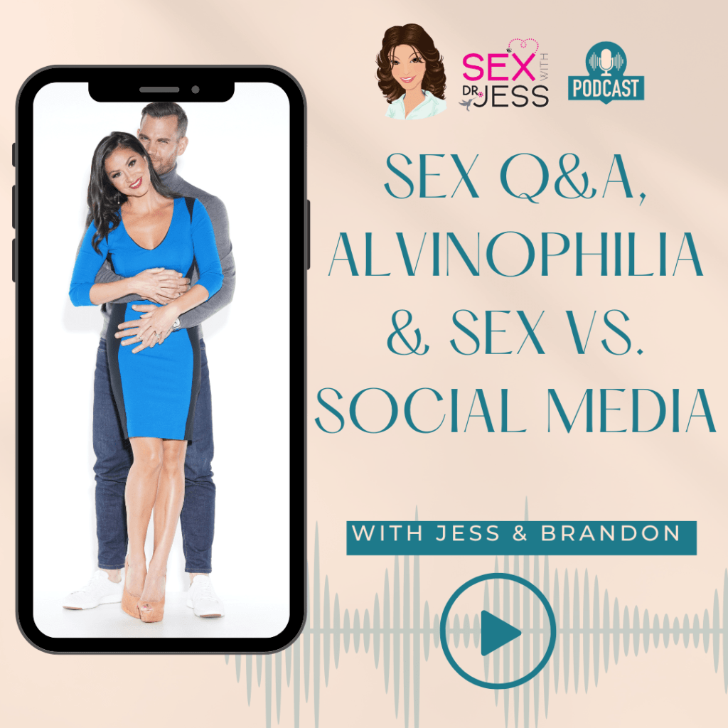 Alvinophilia, sex vs social media - Brandon hugging Dr. Jess from behind
